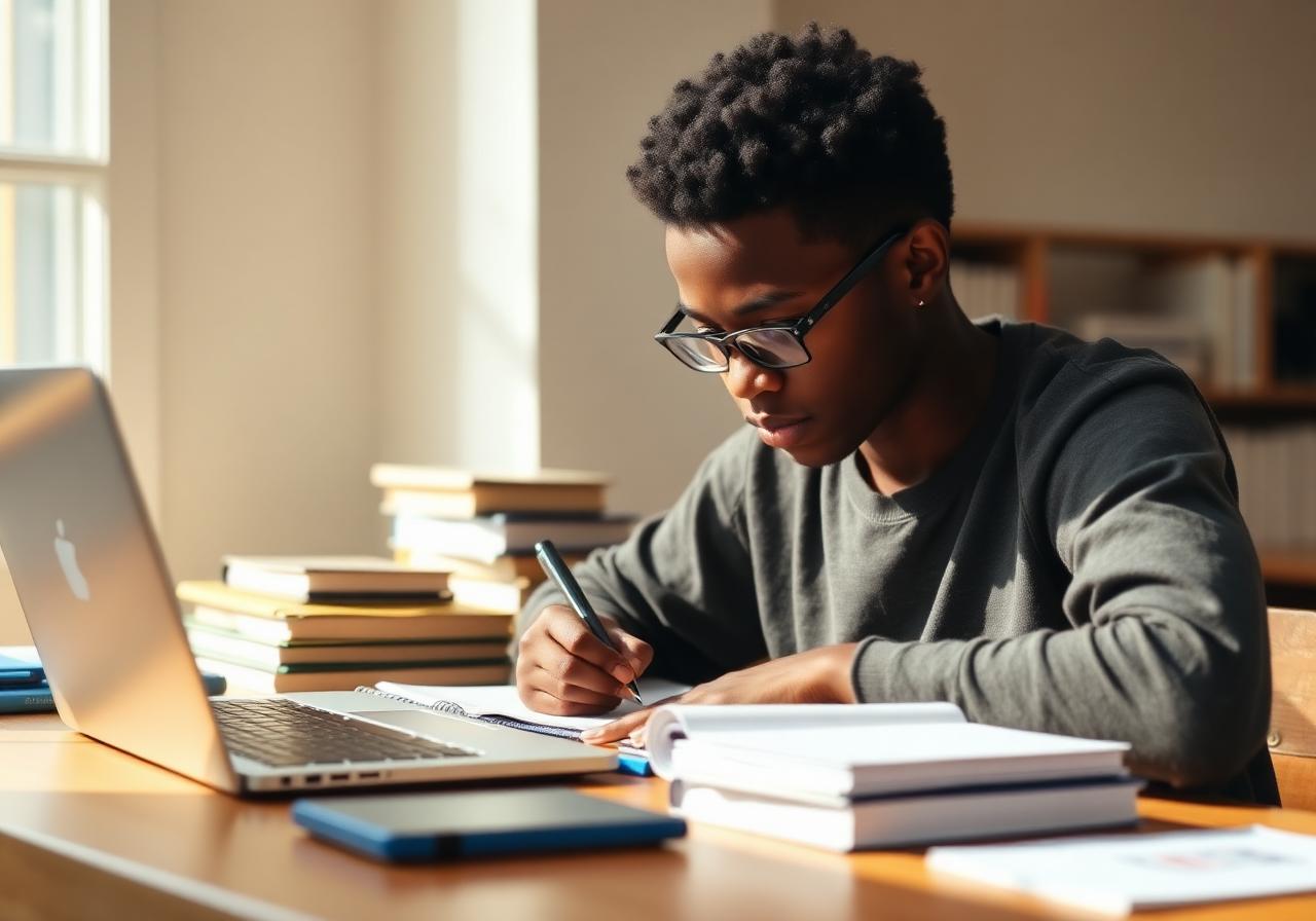 Student preparing for qualifying exams